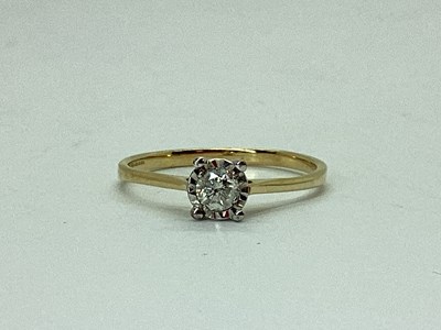 Lot 74 - A Modern 9ct Gold Single Stone Diamond Ring,...