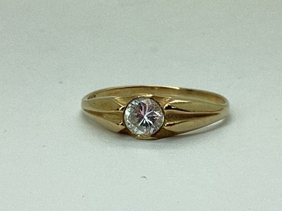 Lot 61 - A Dainty CZ Single Stone Ring, (finger size...