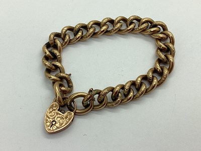 Lot 82 - An Antique Curb Link Bracelet, (links...