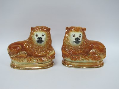 Lot 1253 - A Pair of Early XX Century Large Staffordshire...