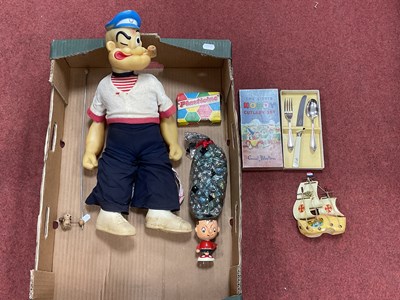 Lot 312 - A Boxed 1960s 'Noddy' Cutlery Set, 'Popeye'...