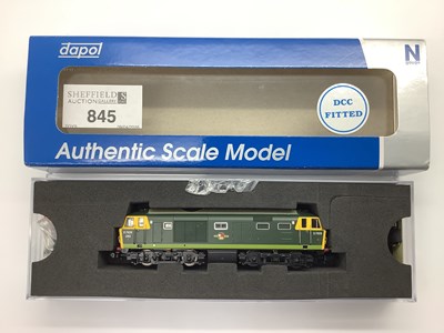 Lot 845 - A boxed Dapol N gauge "Hymek" diesel in BR...