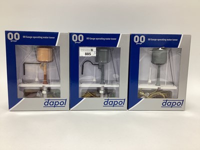 Lot 885 - Three boxed Dapol 00 gauge motorised water...