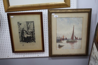 Lot 1506 - Two Framed Artworks: S. de M 1901 (?),...