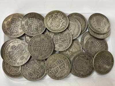 Lot 436 - Collection Of GB Pre 1947 Silver Half Crowns,...