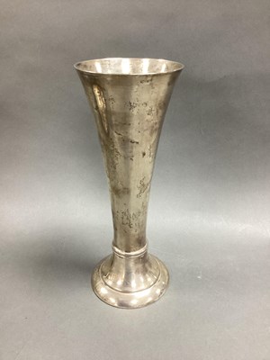Lot 14 - A Hallmarked Silver Fluted Vase, Charles...