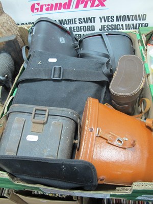 Lot 1012 - Binoculars, including large Praktica Super...