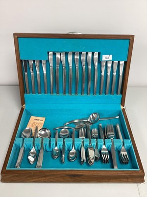Lot 184 - An Eight Setting Stainless Steel Part Canteen,...
