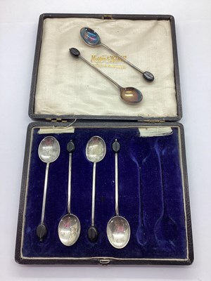 Lot 25 - Four Hallmarked Silver Coffee Spoons, with...