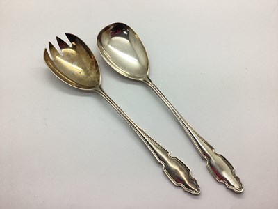 Lot 24 - A Hallmarked Silver Serving Set, Cooper Bros....