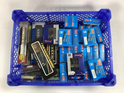 Lot 425 - Eleven 'N' Gauge Cased/Boxed UK Outline Items...
