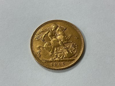 Lot 647 - 1905 Edward VII Gold Sovereign.