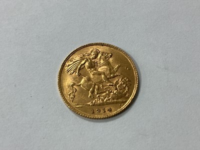 Lot 630 - 1914 George V Gold Half Sovereign.