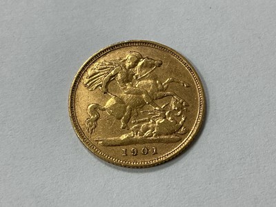 Lot 619 - 1901 Victoria Gold Half Sovereign.
