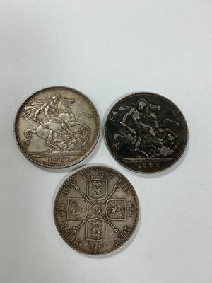 Lot 535 - Three GB XIX Century Silver Coins, includes an...