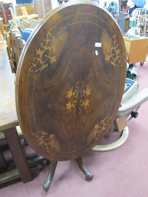 Lot 1575 - XIX Century Walnut Loo Table, with boxwood...