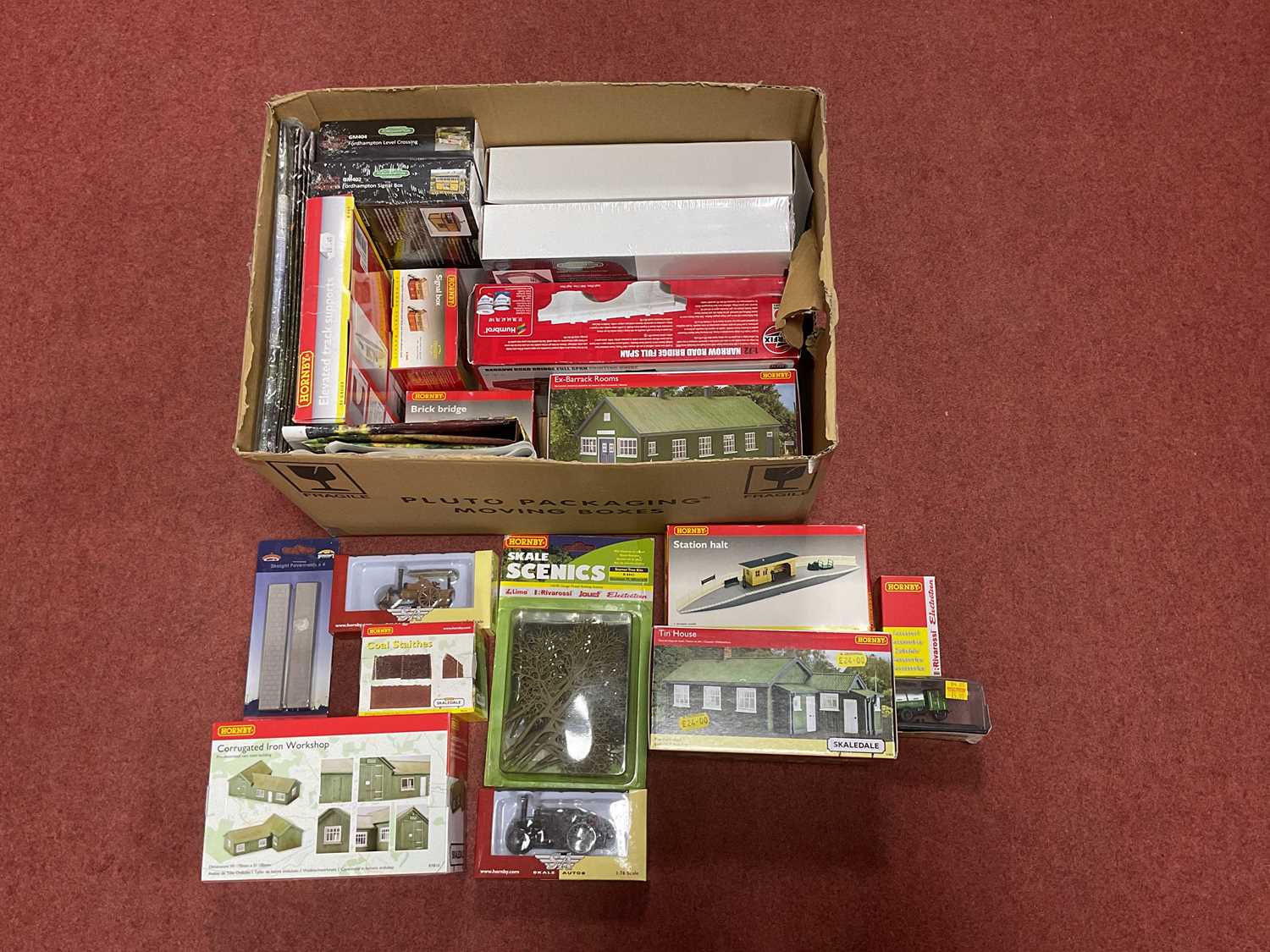 Lot 316 - A Large Box of Mainly Boxed Hornby, Bachmann...