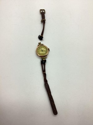 Lot 156 - A Vintage 9ct Gold Cased Ladies Wristwatch,...