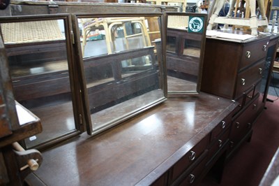 Lot 1548 - Stag Chest of Drawers, with two top long...