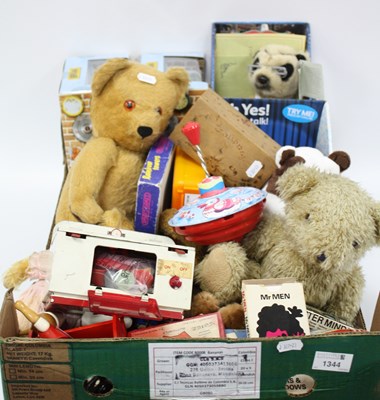 Lot 1344 - Vintage Soft Toys and Games, including various...