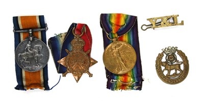 Lot 656 - WWI Yorkshire & Lancaster Regiment Trio,...