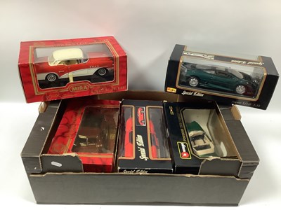 Lot 371 - Five 1:18 scale Diecast vehicles by Mira,...