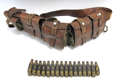 Lot 337 - Swedish Army Leather Mauser Ammunition...