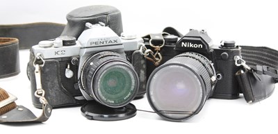 Lot 1382 - Two SLR Cameras: Asahi Pentax K2 with Asahi...