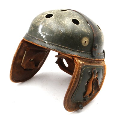 Lot 479 - WWII US M1938 Tankers Helmet, stamps to...