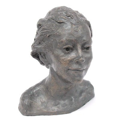 Lot 1419 - A. Palmer, Terracotta Pottery Sculpture, bust...