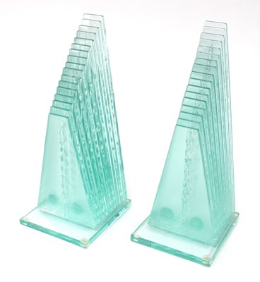 Lot 1249 - H. Lamoureux a Pair of Glass Bookend...