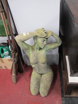 Lot 1159 - Concrete Garden Figure of a Kneeling Reclining...