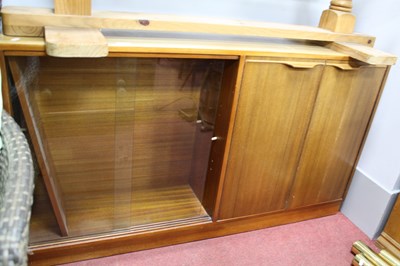 Lot 1542 - Mid XX Century Teak Book Cabinet, with sliding...