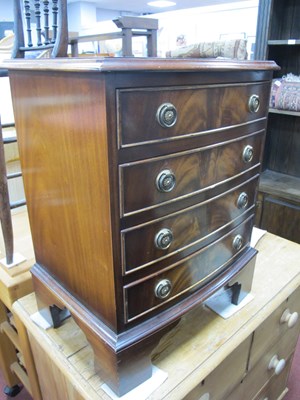 Lot 1562 - Reprodux Mahogany Bow Front Chest of Drawers...