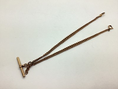 Lot 175 - A Rose Coloured Graduated Curb Link Chain,...
