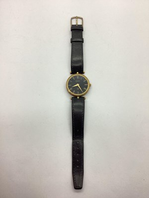 Lot 161 - Gucci; A Gent's Wristwatch, the black circular...