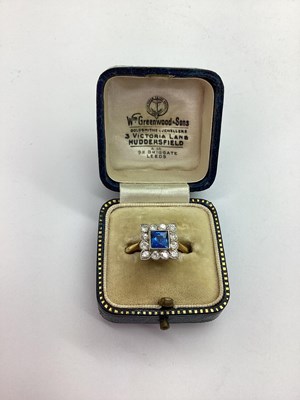 Lot 78 - A Vintage Sapphire and Diamond Square Cluster...