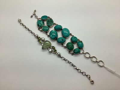 Lot 136 - A Polished Turquoise Cabochon Statement...