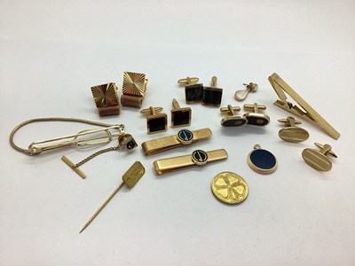 Lot 173 - Assorted Cufflinks and Tie Slides, including a...