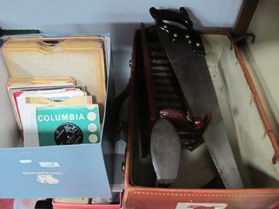 Lot 1025 - Disston Saw, shoe last, spindle galleried...