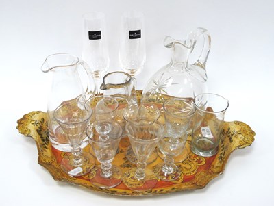 Lot 1193 - Dartington 'ER' Champagnes, carafe, XIX...