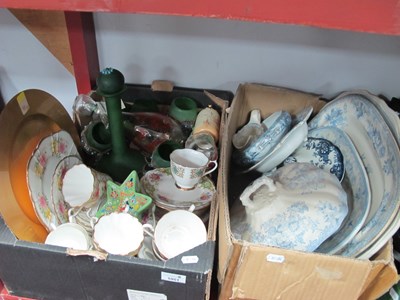 Lot 1051 - XIX Century Blue White Meat Plates 'Asiatic...