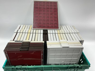 Lot 309 - Thirty Six Plastic Fitted Coin Trays.