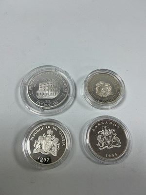 Lot 565 - Four Silver Proof Coins, includes a 1997 Cook...