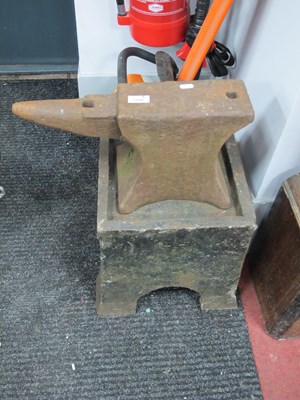 Lot 1156 - Vintage Cast Iron Anvil, 23cm high, 43cm wide...