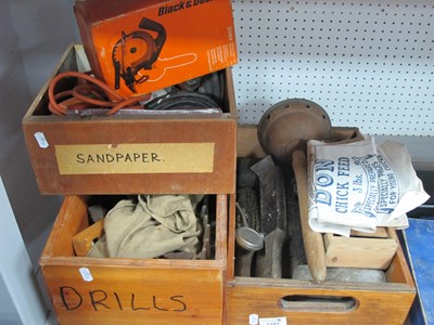 Lot 1167 - B&D Drill, saw attachment, drill bits, posser...