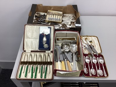 Lot 179 - A Collection of Assorted Plated Cutlery,...