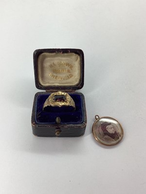 Lot 76 - A XIX Century Mourning Style Ring, inset to...