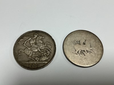 Lot 484 - 1902 Edward VII Silver Crown, together with a...