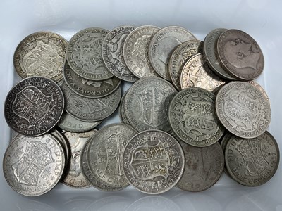Lot 495 - GB Pre 1947 Silver Half Crowns, total weight...